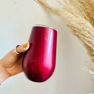 NEW RABBIT Maroon Red Stainless Steel Hot Cold Insulated Travel Mug Wine Glass